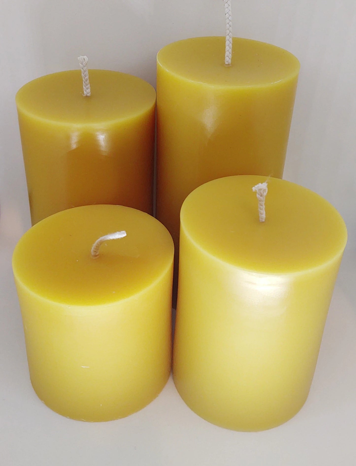 Bees Wax Candles 3 Inch Round Pillars