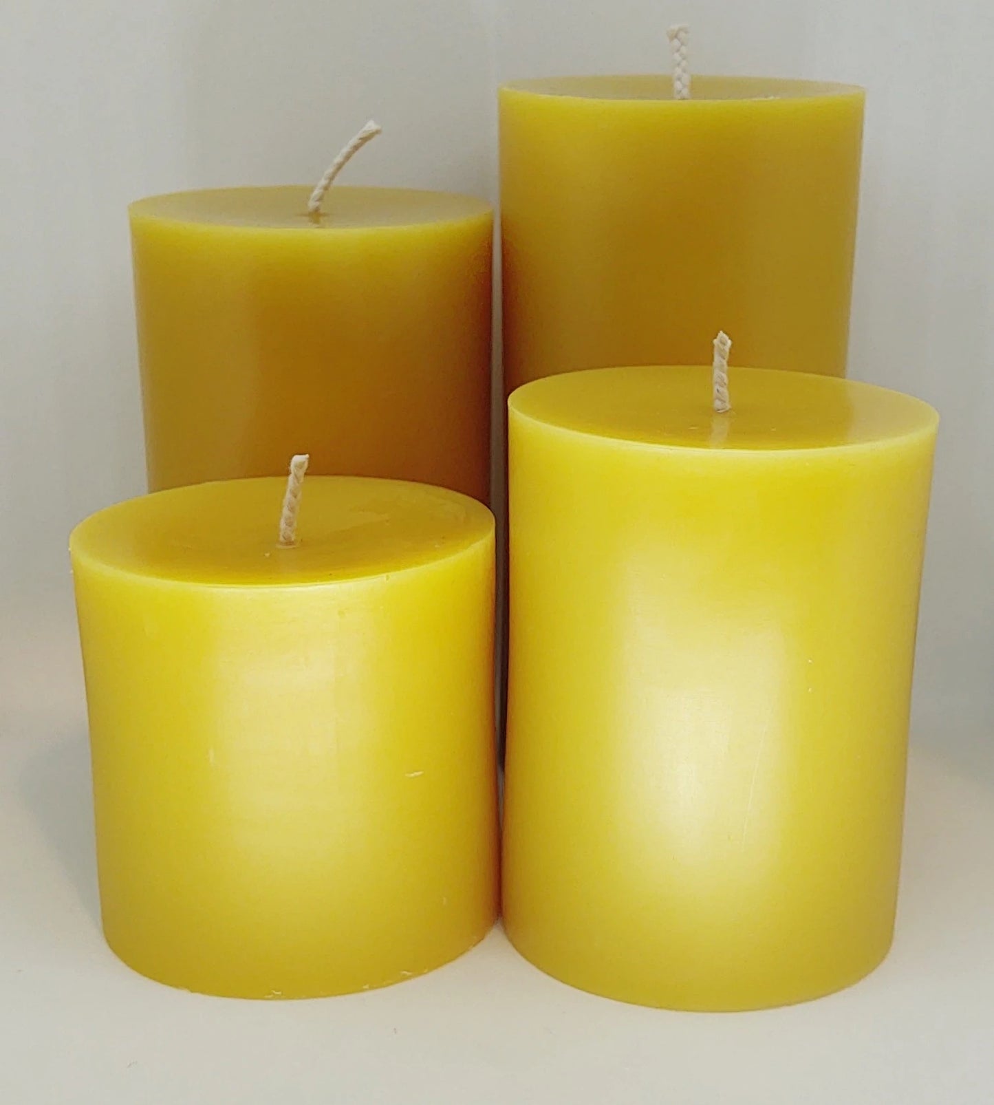 Bees Wax Candles 3 Inch Round Pillars