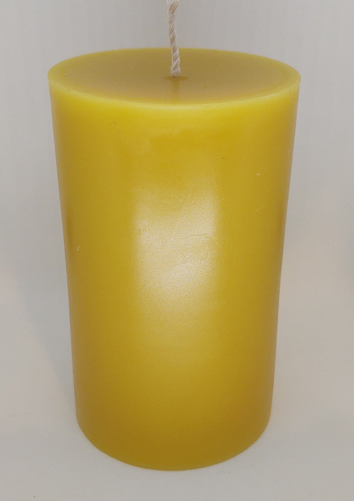 Bees Wax Candles 3 Inch Round Pillars – Kossian Farms
